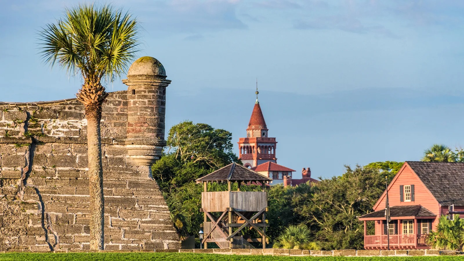 Vista de la parte colonial de St. Agustine, en Florida.