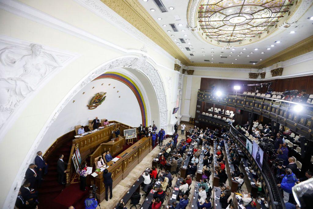 



Vista geral do plenário do Parlamento venezuelano.