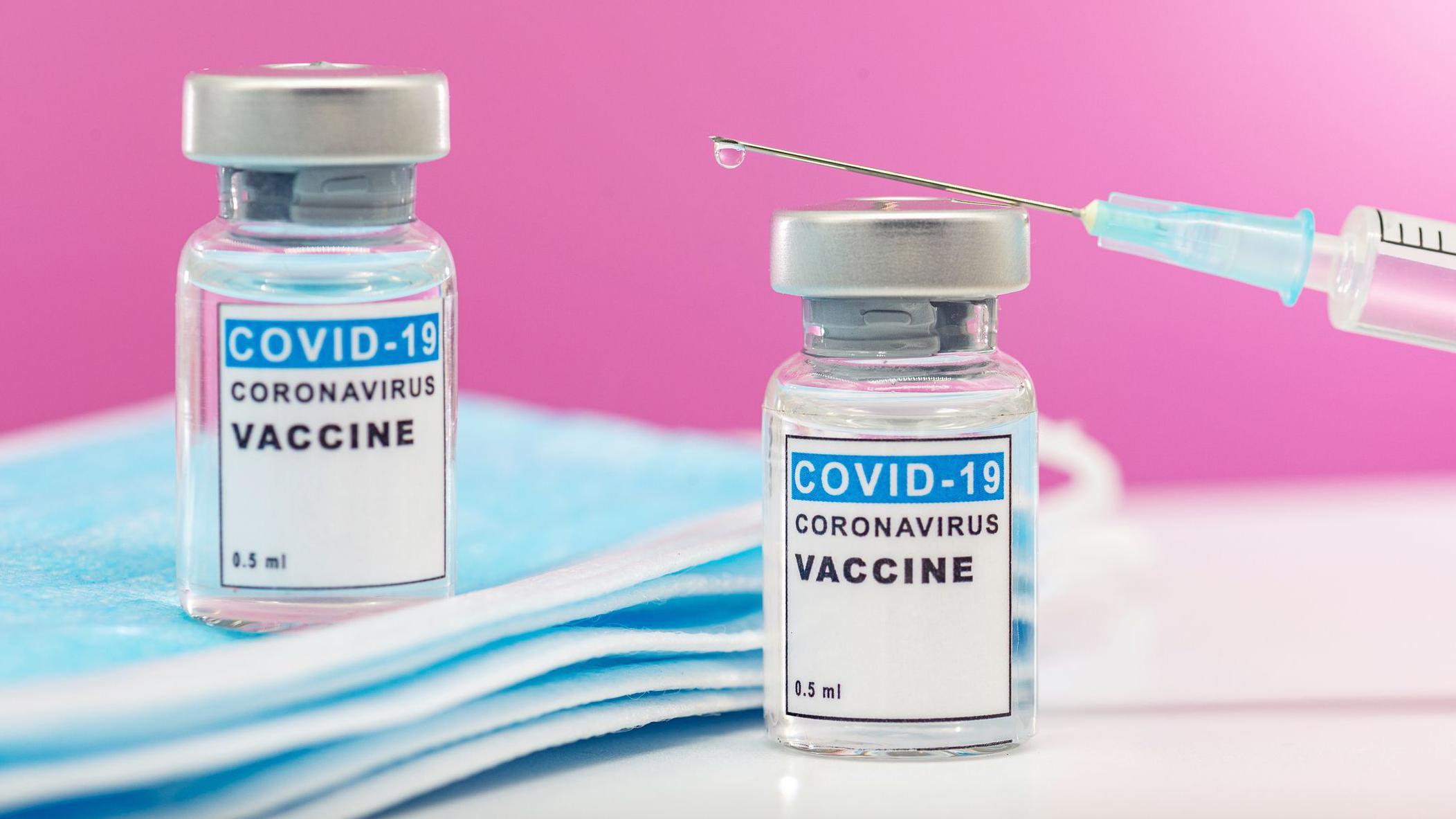 Frascos de vacina contra covid