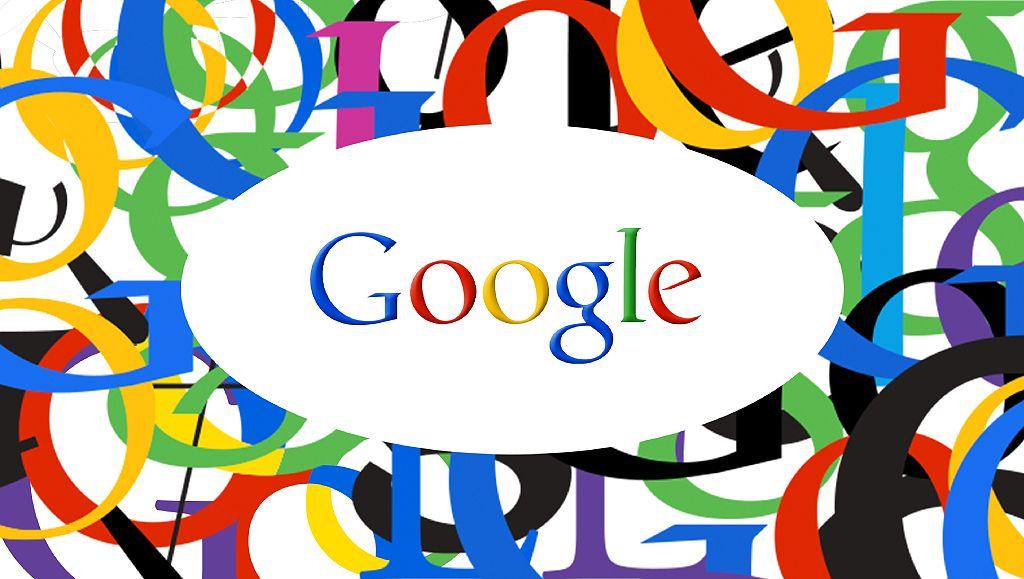 Diseño de Google y letras alrededor