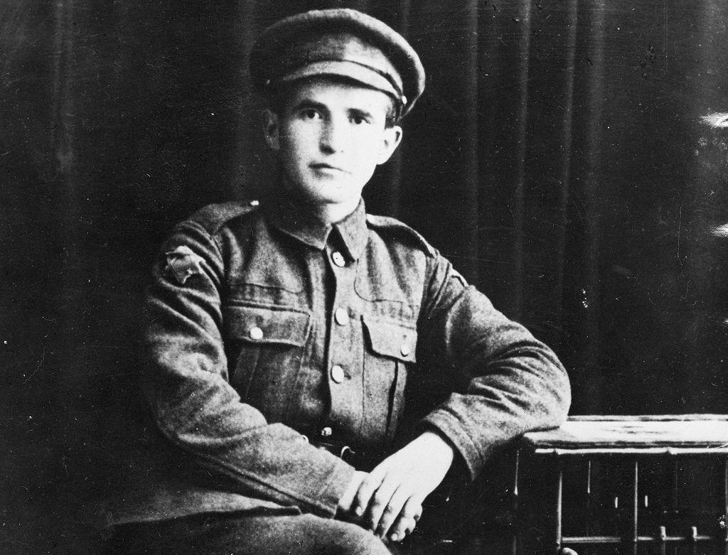 Ben-Gurión como soldado del ejército británico cuando era miembro de un batallón judío de las fuerzas de Allenby en Palestina en la Primera Guerra Mundial.