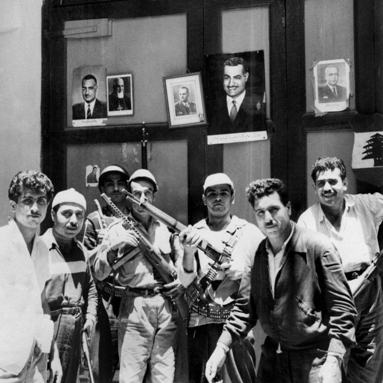 أنصار المعارضة في بيروت خلال حرب عام 1958