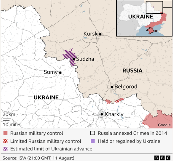 Map, Kursk region