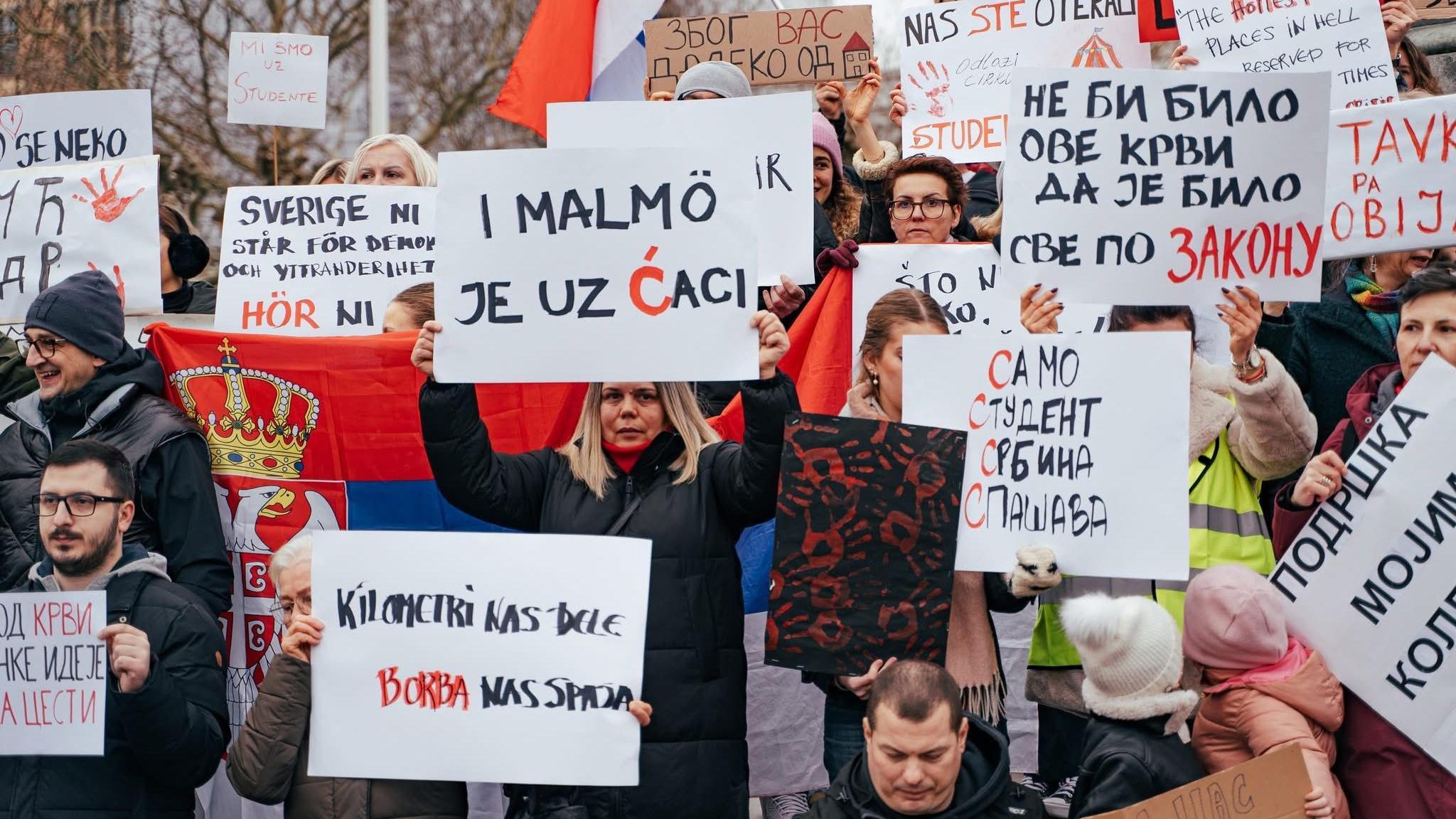 studenti, studentski protest, podrška studentima, malme, švedska