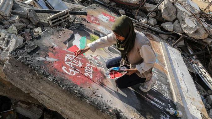 Artista en Gaza
