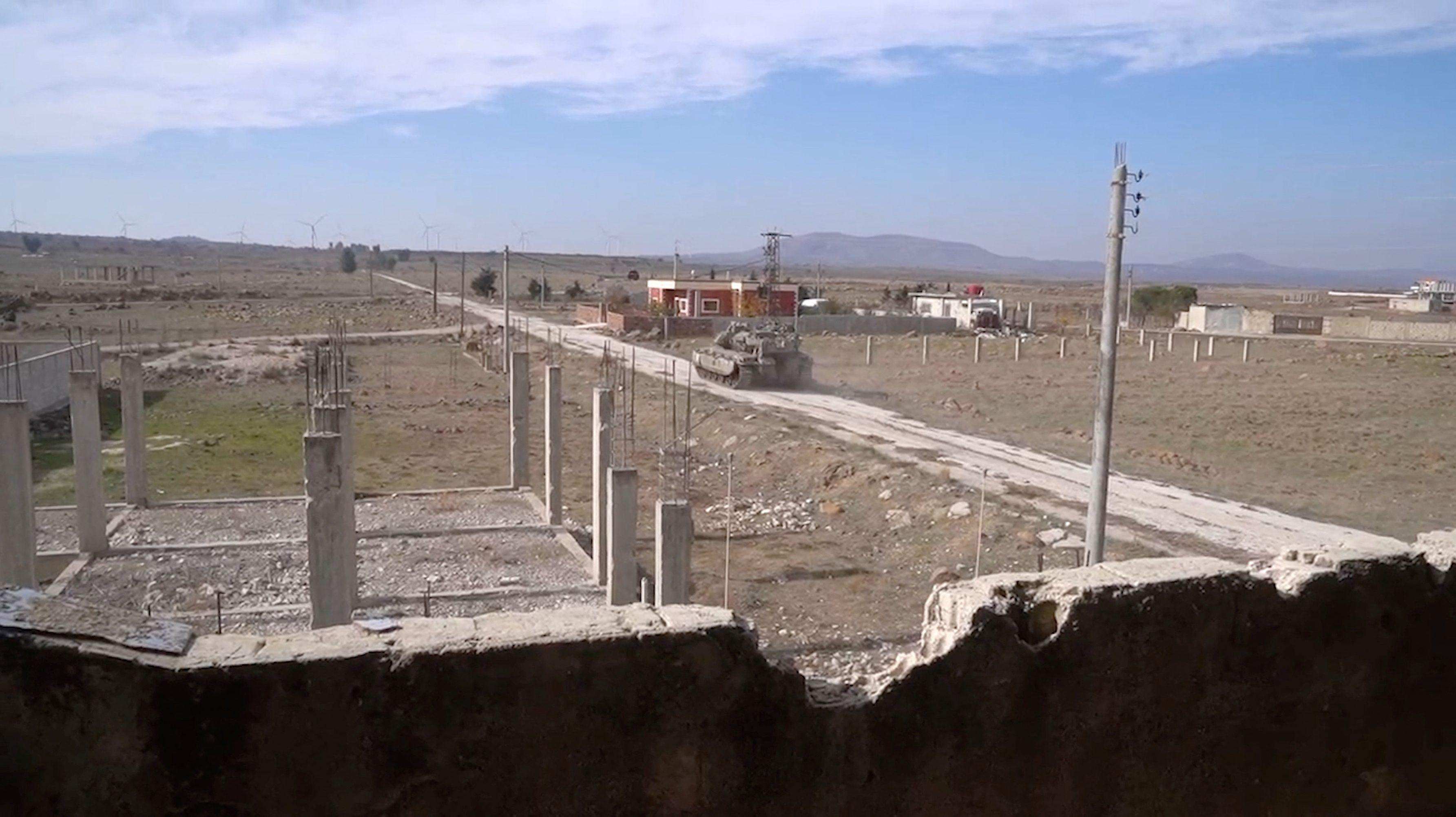 صور من فيديو نشره الجيش الإسرائيلي لانتشار قواته في الجولان