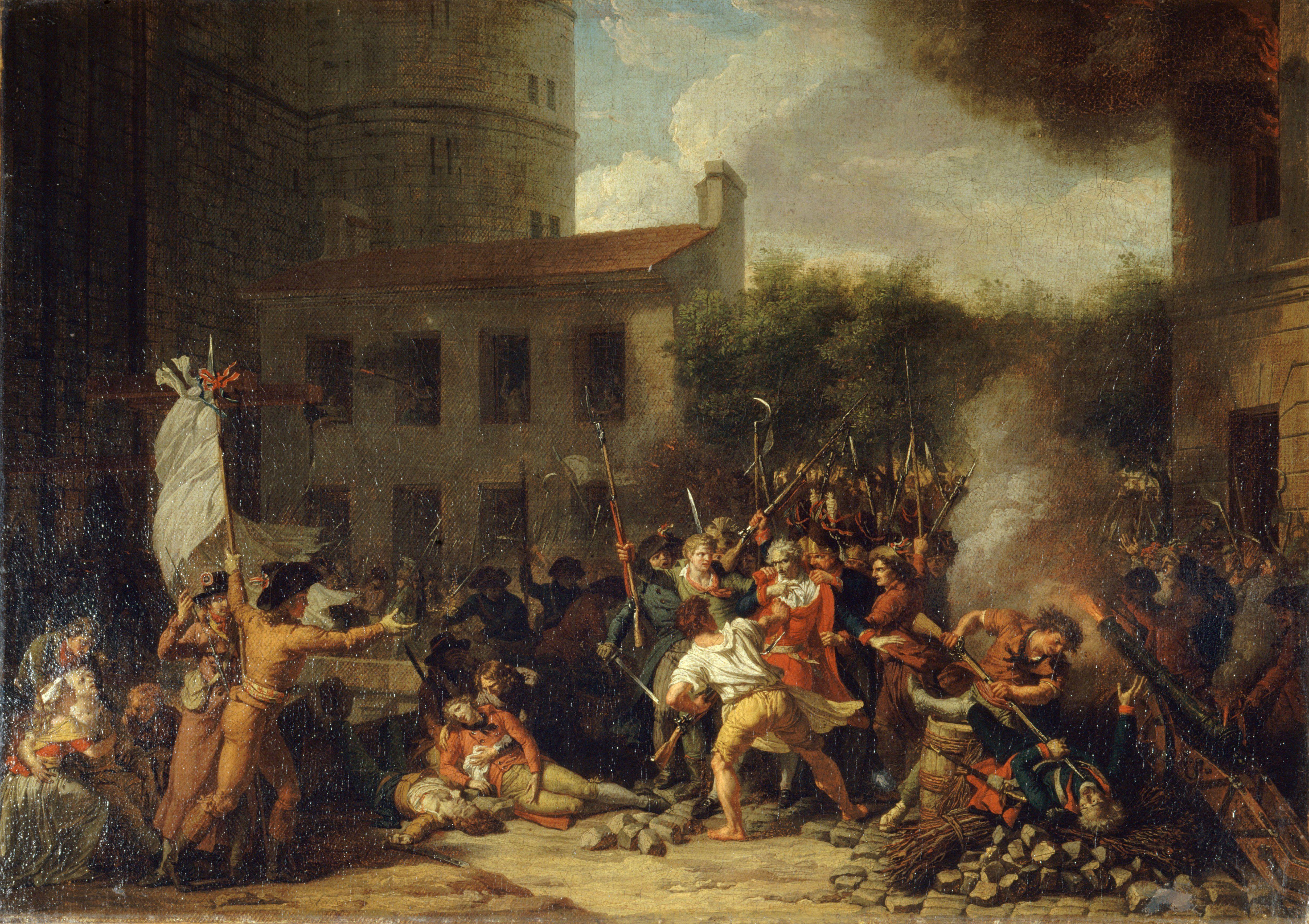 Pintura representativa de la toma de la Bastilla del 14 de julio de 1789.