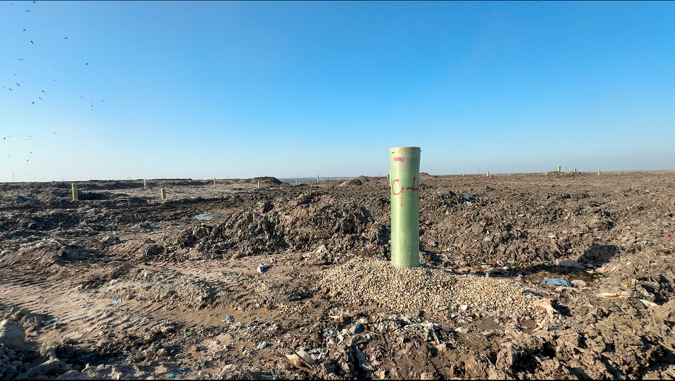 pipe for methane discharge