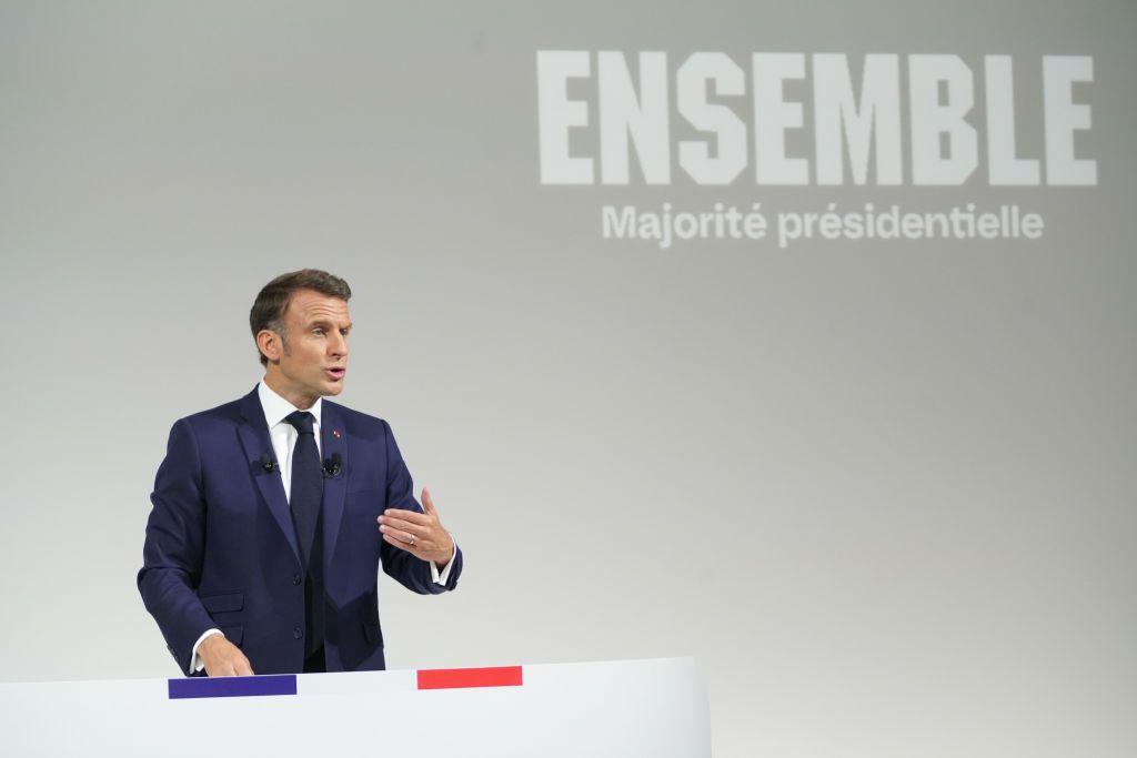 Emmanuel Macron discursando