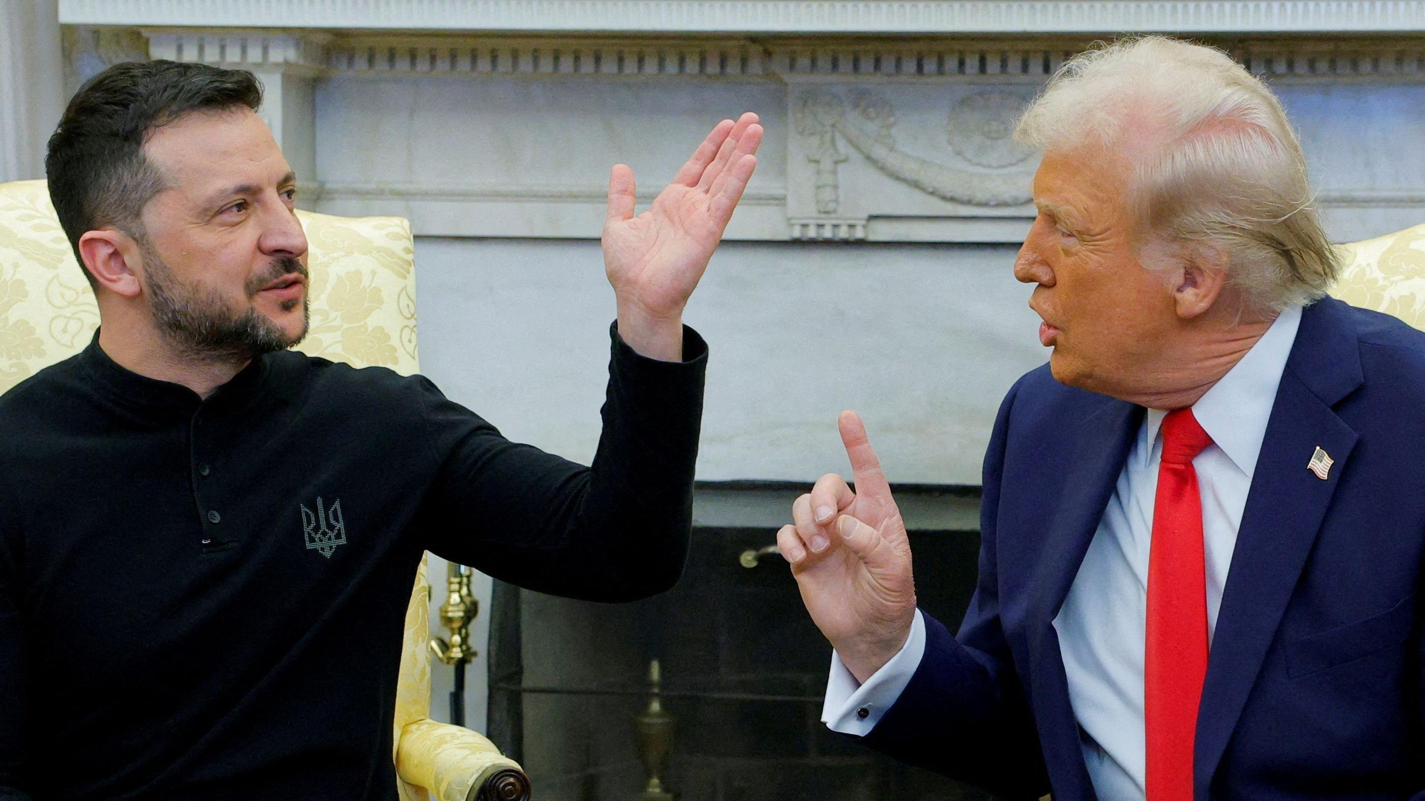 O presidente dos EUA, Donald Trump, se reúne com o presidente ucraniano, Volodymyr Zelensky, na Casa Branca, em Washington