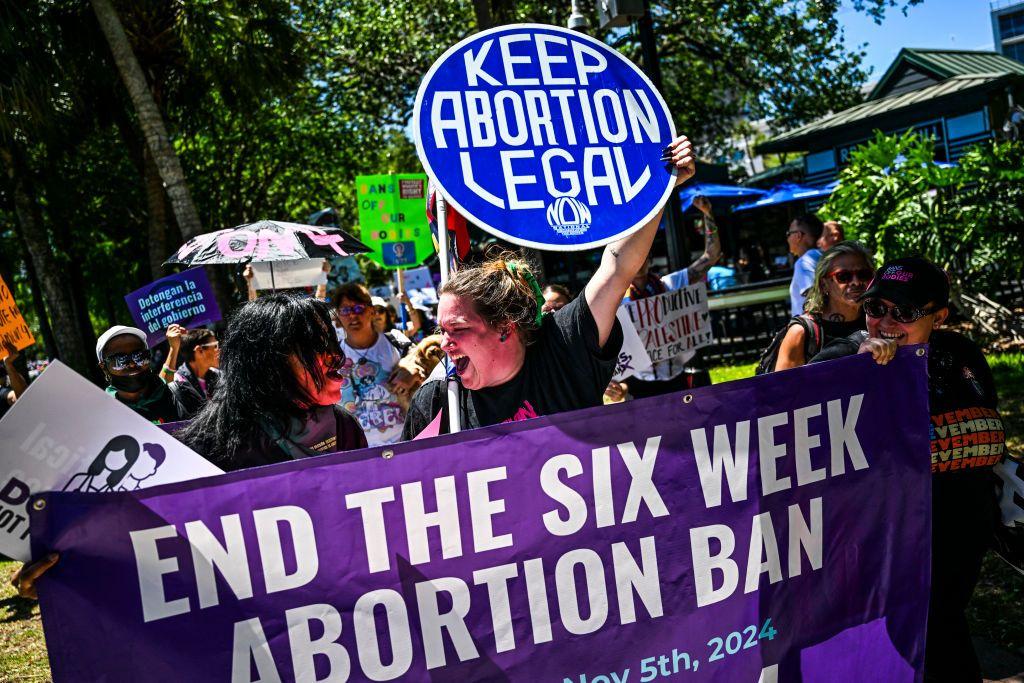 Protesta a favor del derecho al aborto.