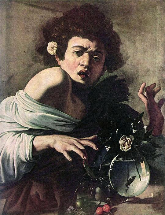 'Rapaz Mordido por um Lagarto', de Caravaggio (1593-1594)