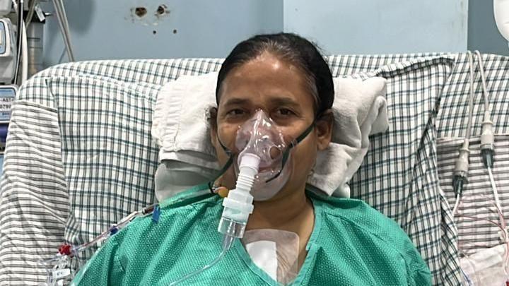 Bangladeshi woman Monarani Das after the operation