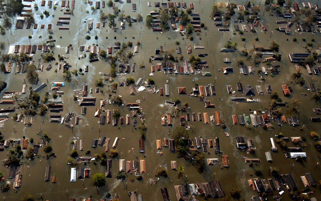 Inundação provocada pelo Katrina em 2005