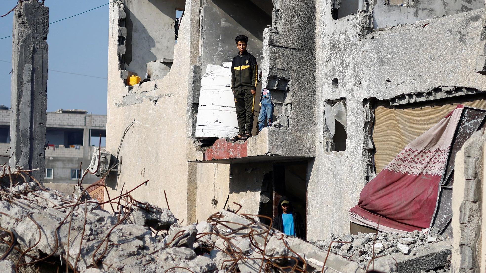 بيوت مدمرة في غزة