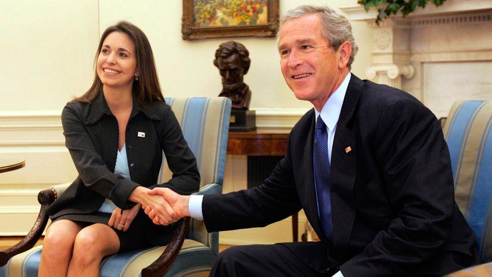 Maria Corina Machado y Bush