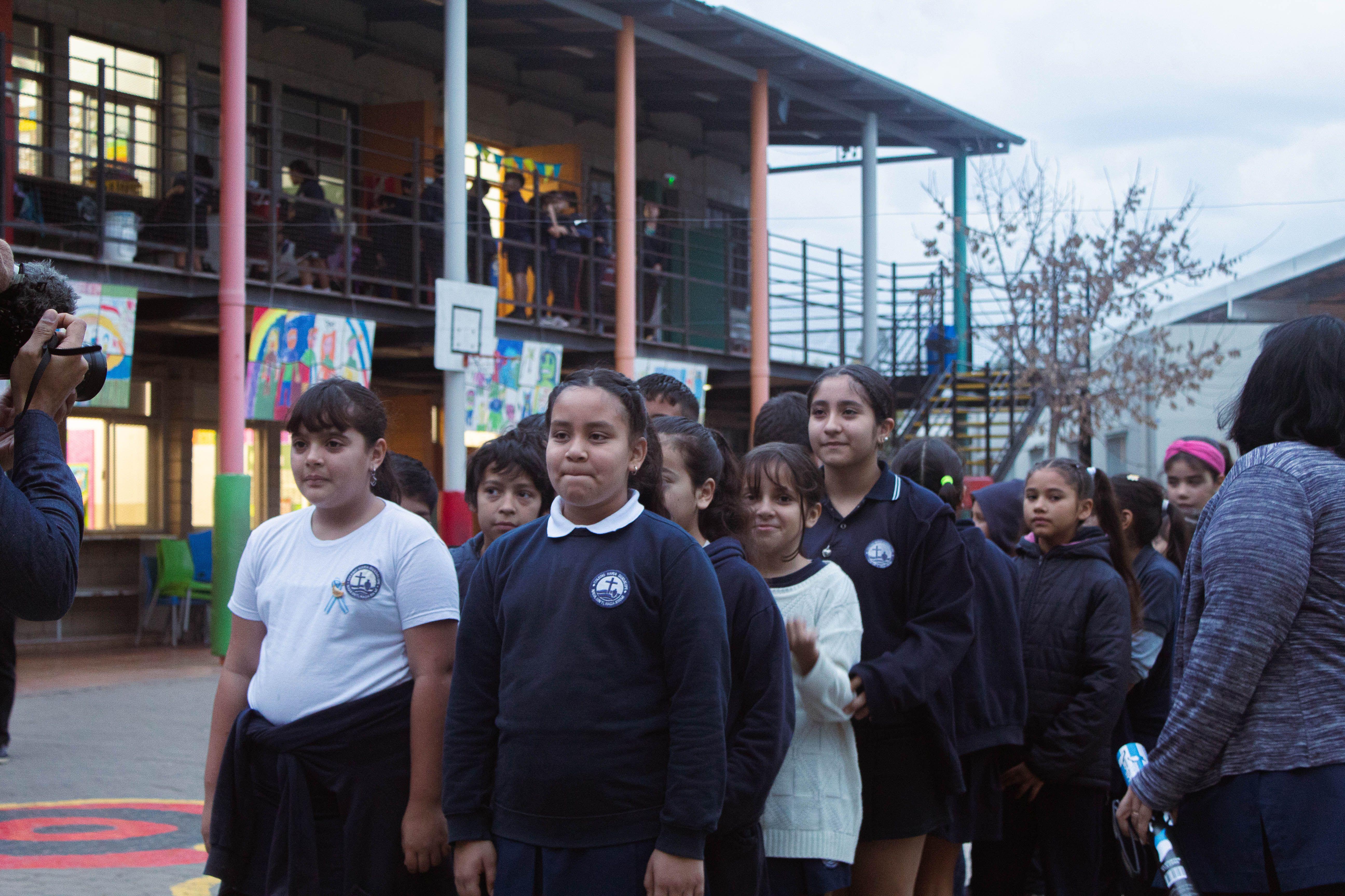 Students of the María de Guadalupe school