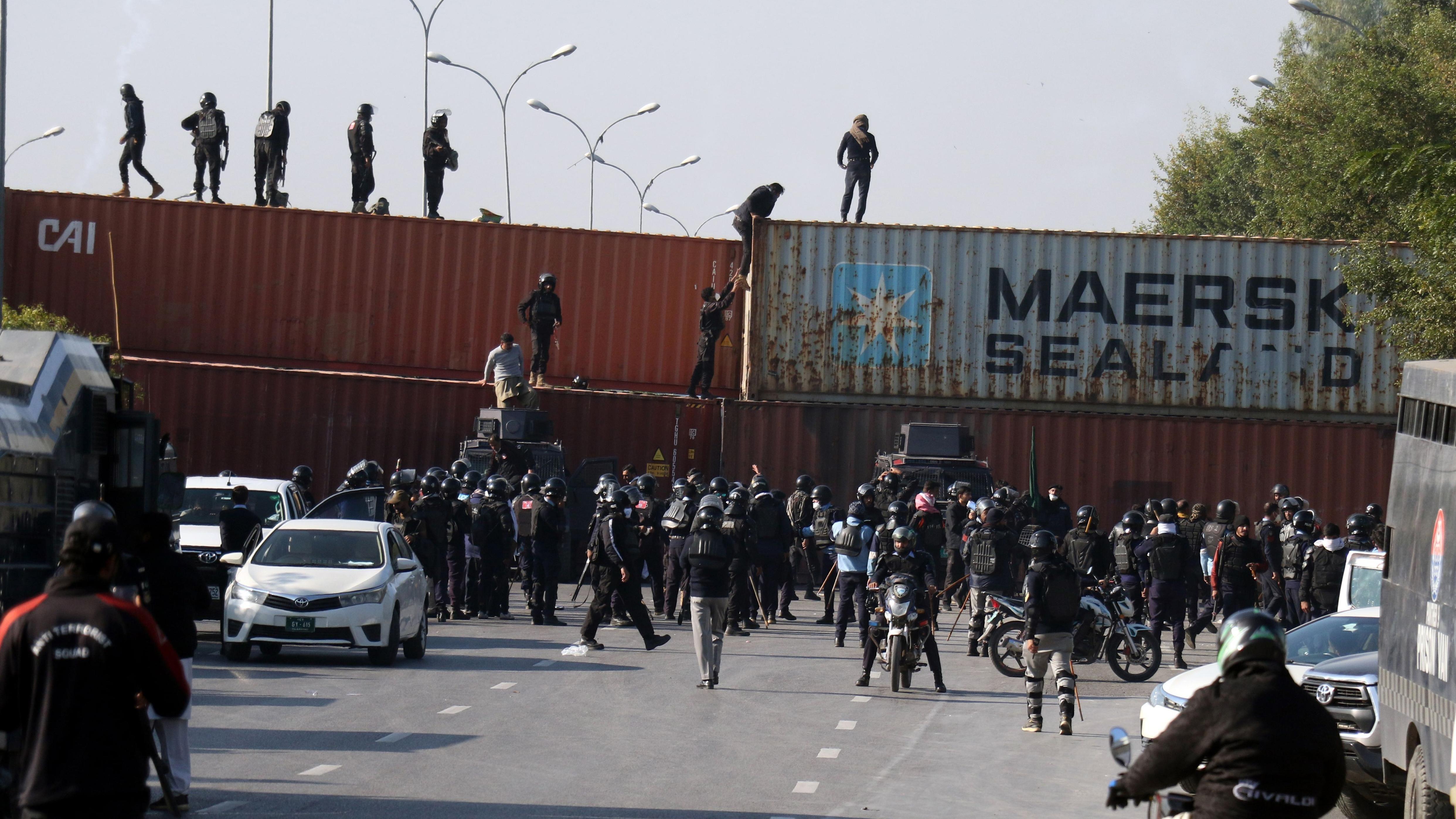 Imran Khan supporters pushed back by security forces