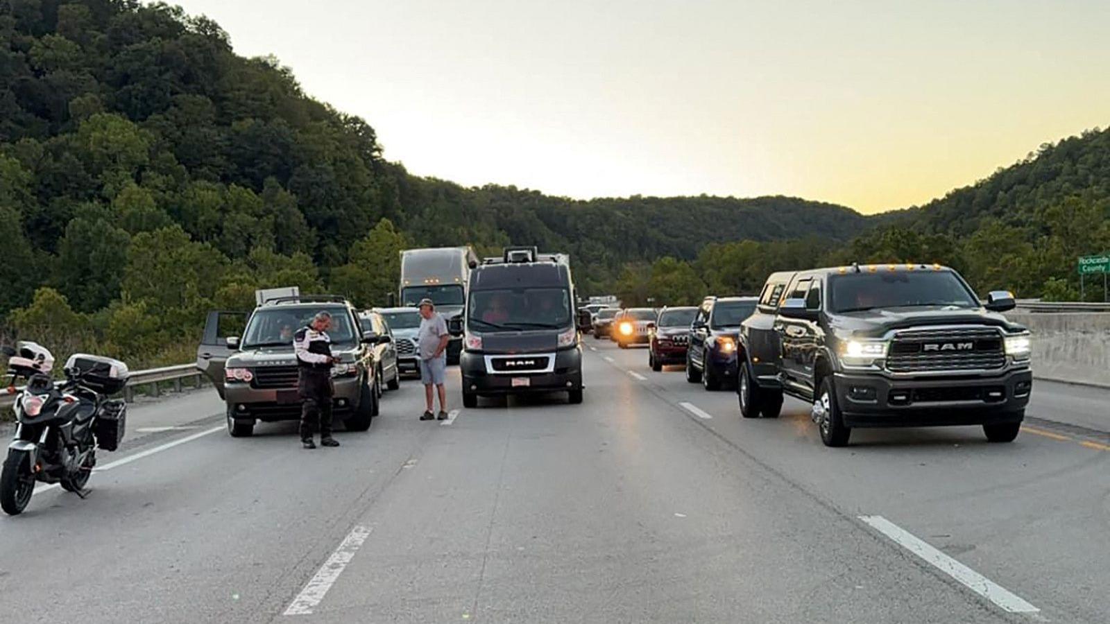 Manhunt resumes after multiple vehicles shot at on Kentucky highway