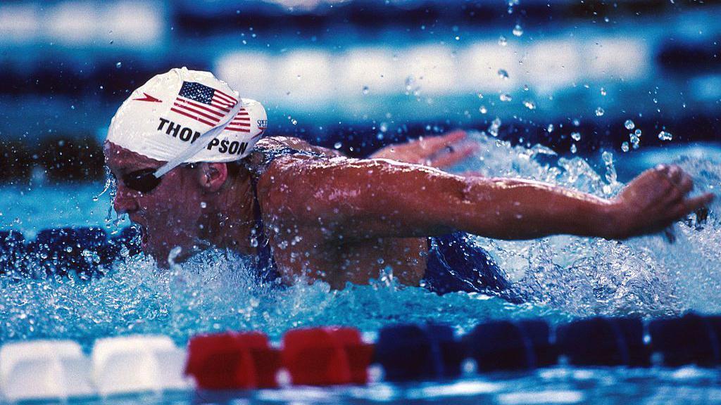 La nadadora estadounidense Jenny Thompson 
