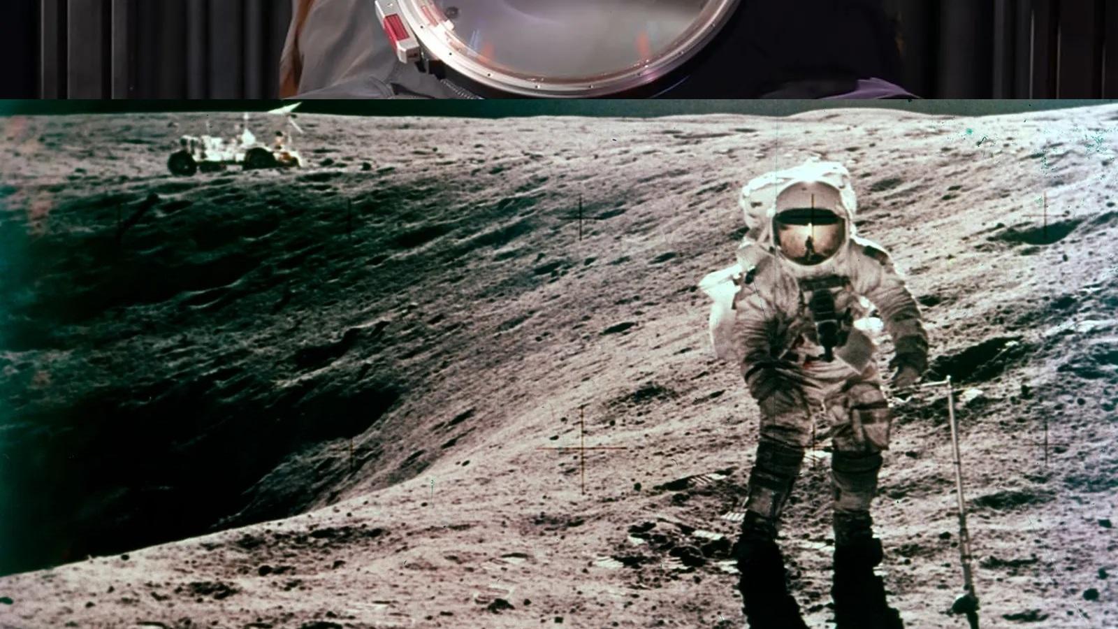 Foto do homem na lua