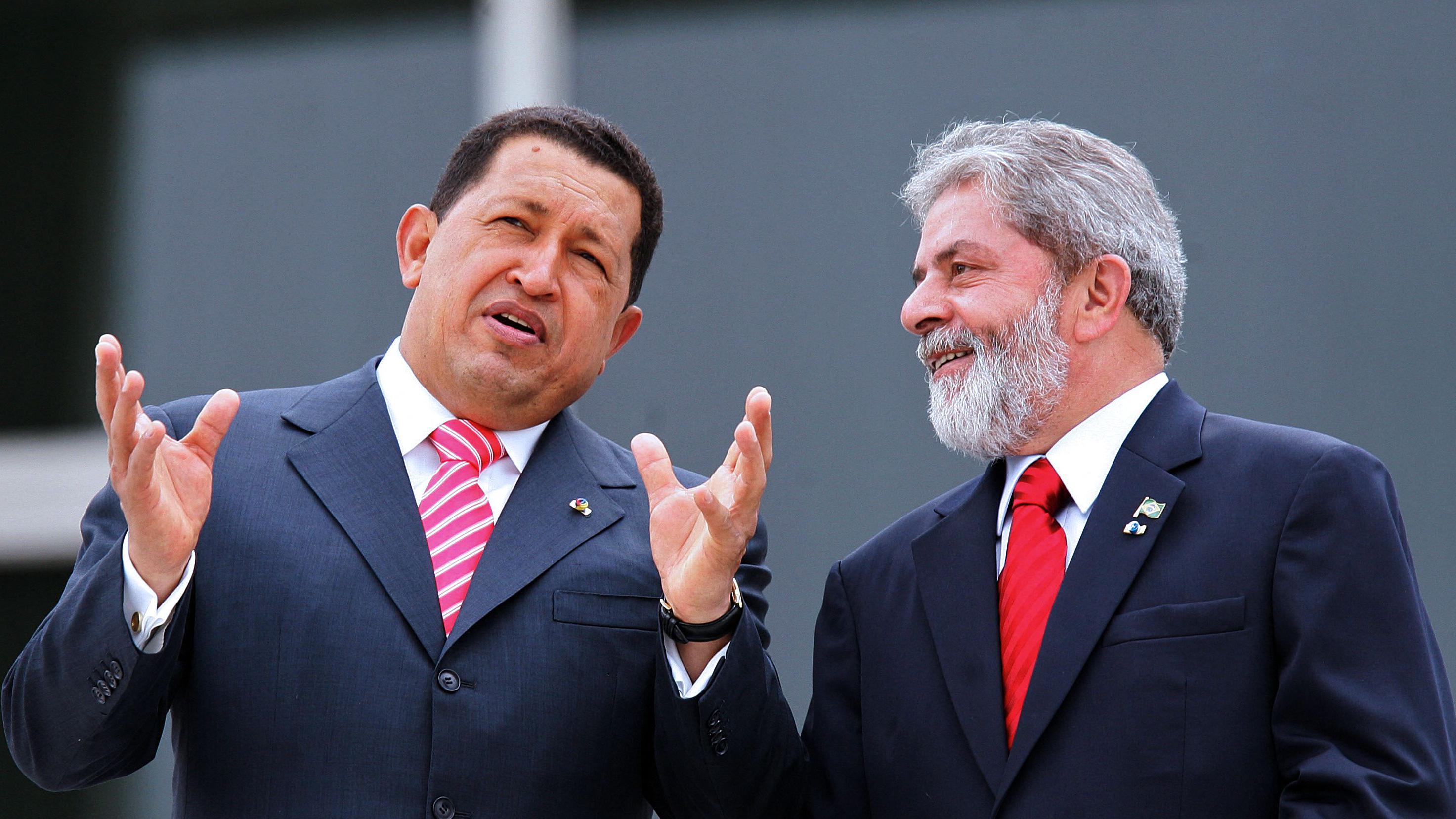 Luiz Inácio Lula da Silva y Hugo Chávez. 