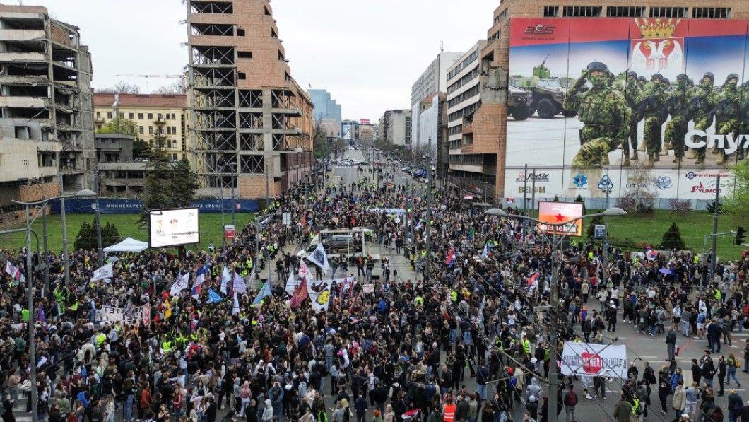 studenti, studentski protest, za generalštab, generalštab