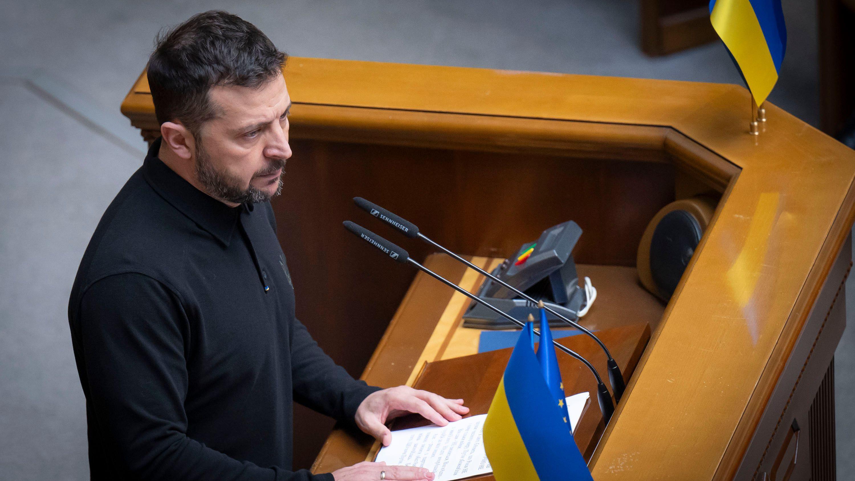 Zelensky presents victory plan to Ukrainian parliament