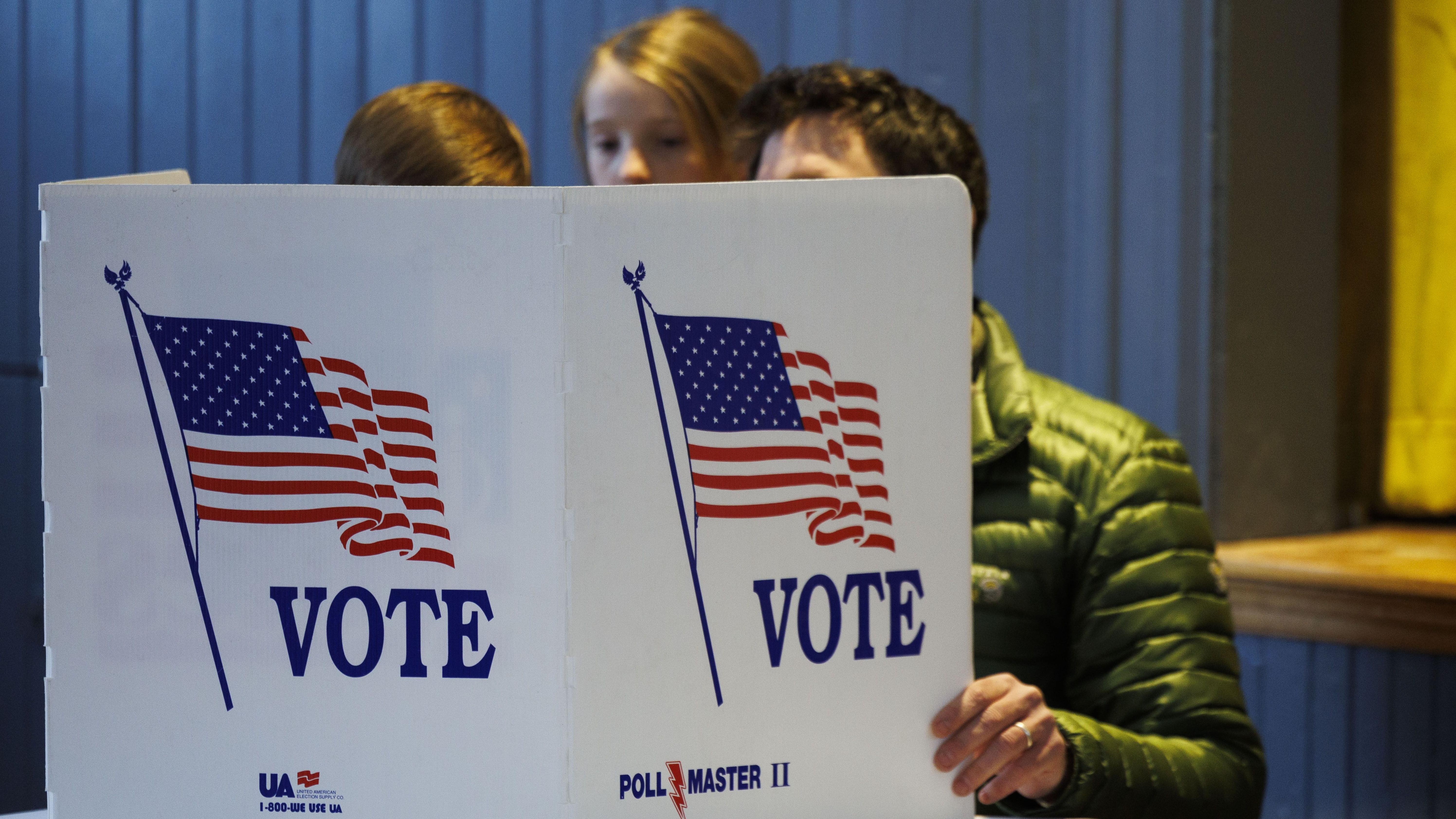 Cubículo de votación en New Hampshire