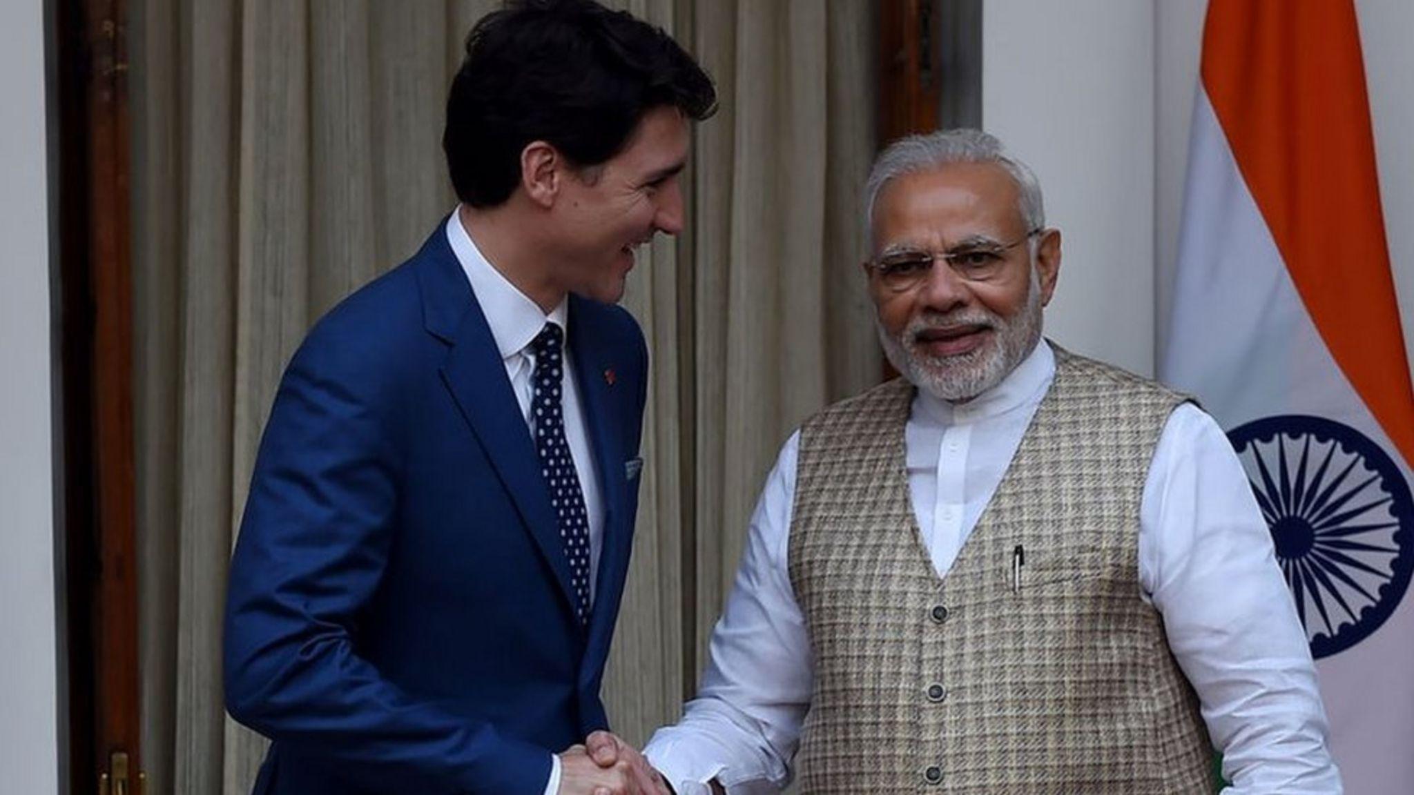 Justin Trudeau y Narendra Modi