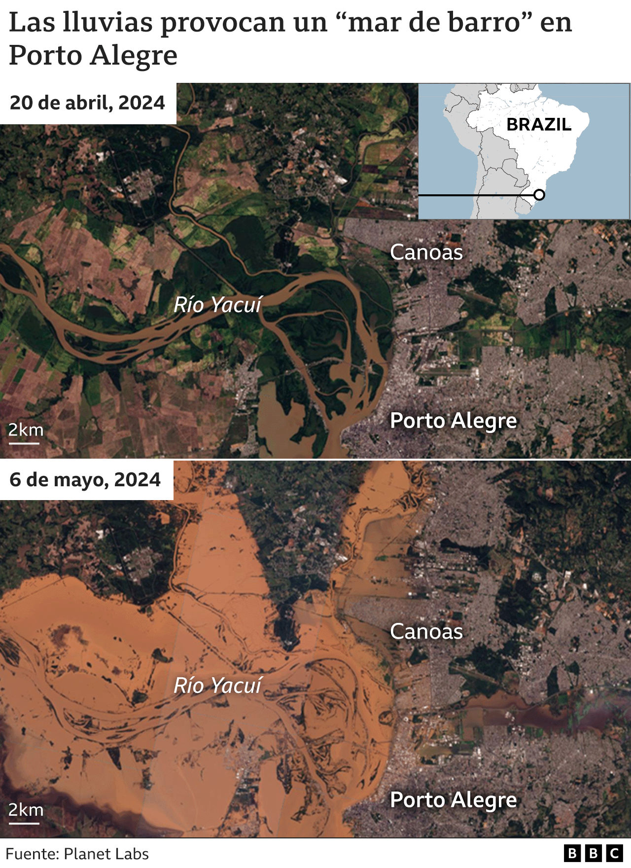 Mar de barro en Porto Alegre