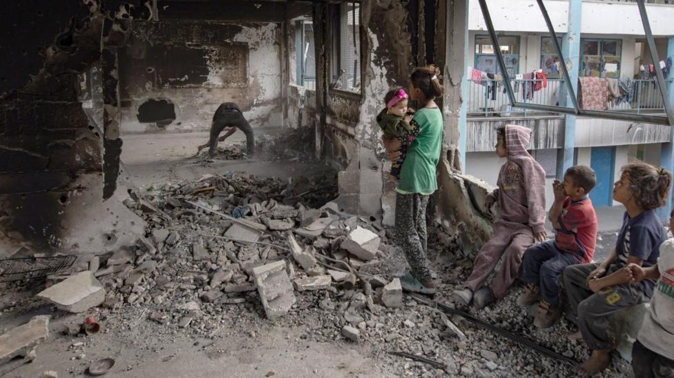 La ofensiva de Israel en la Franja de Gaza ha obligado a muchos palestinos a huir de sus hogares.

