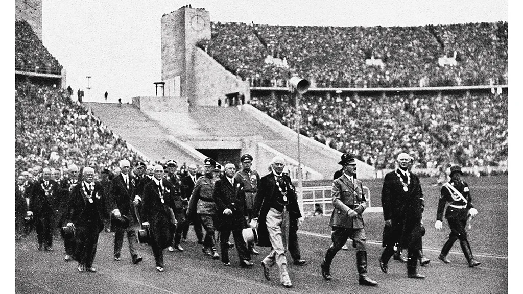 Adolf Hitler na abertura de Jogos Olímpicos de Berlim, em 1936