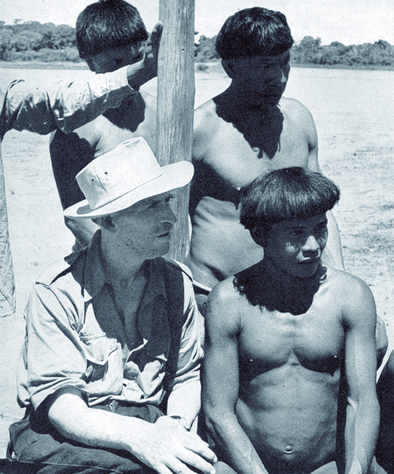 Brian Fawcett con Comatzi, jefe de la tribua de los Kalapalos.