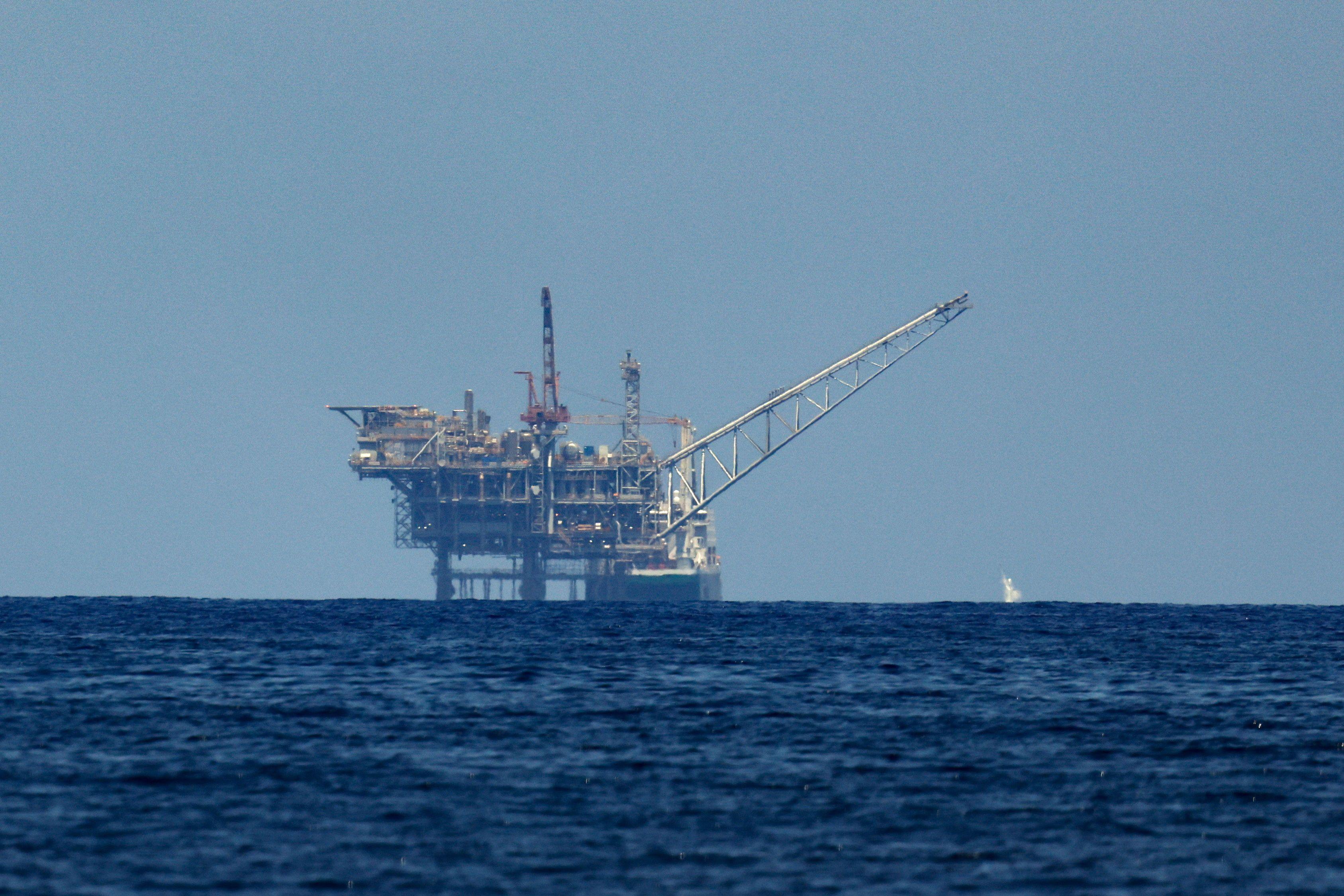 Pengeboran gas alam lepas pantai Tamar dekat pantai Ashkalon