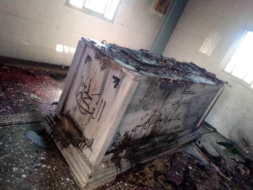 صورة أُرسلت لبي بي سي من مقام الشيخ حسن العجمي في بارمايا