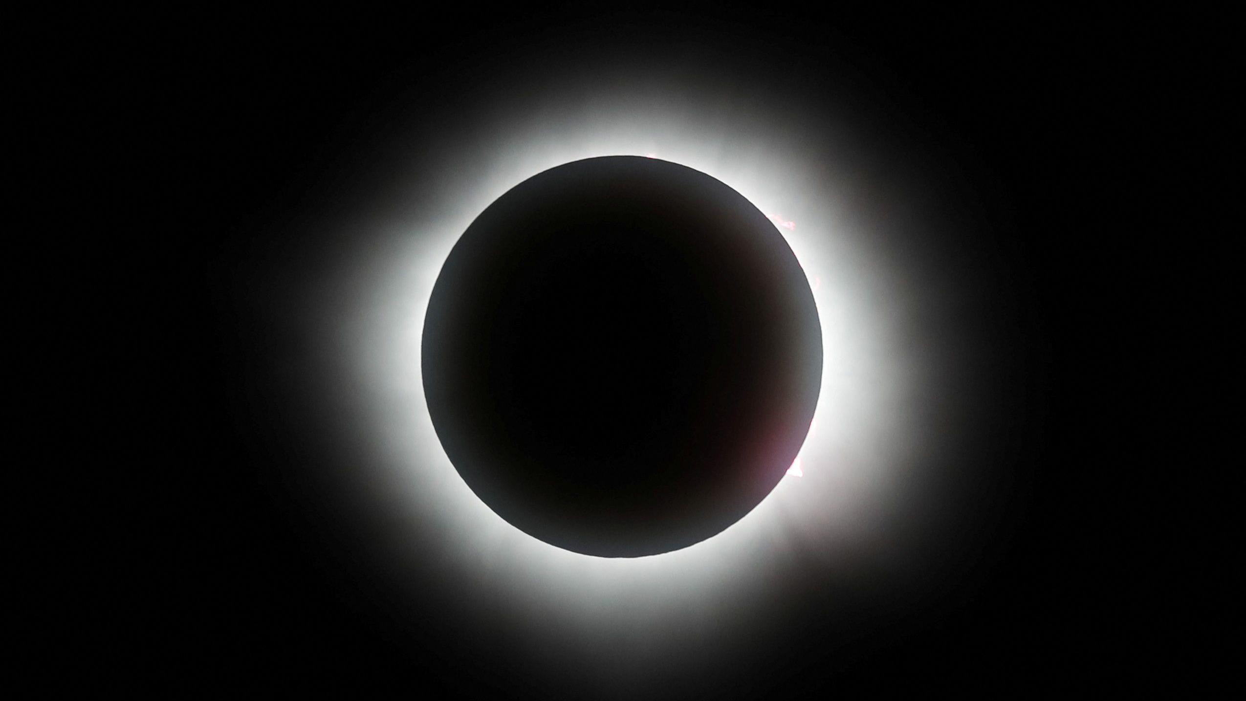 Eclipse solar total visto desde Mazatlán, México, el 8 de abril de 2024.