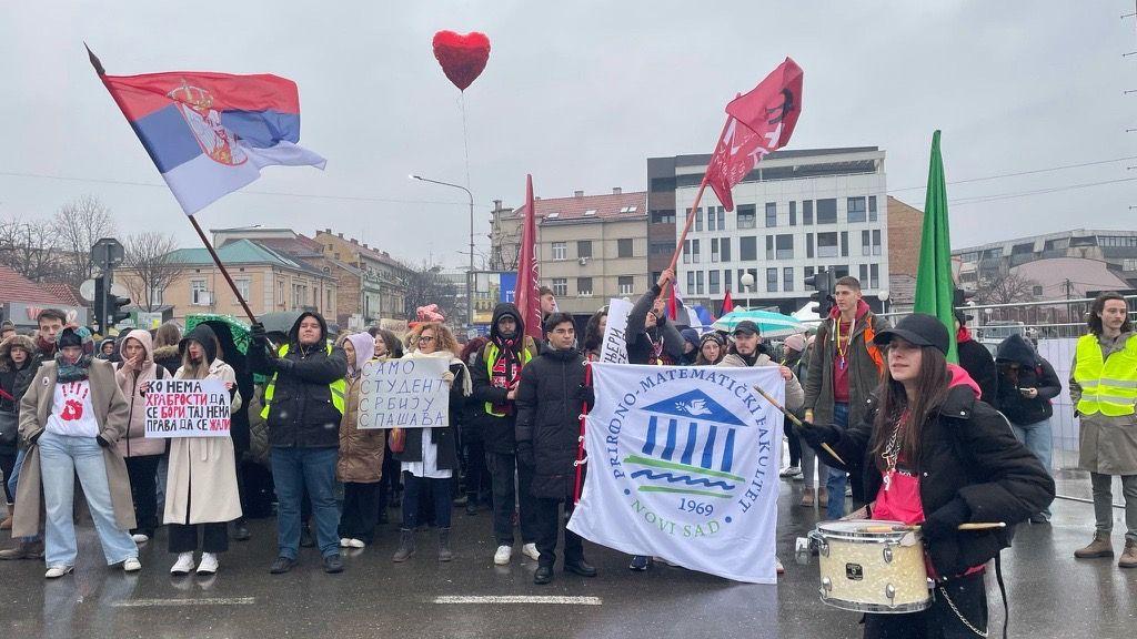 studenti, studentski protest u Kragujevcu