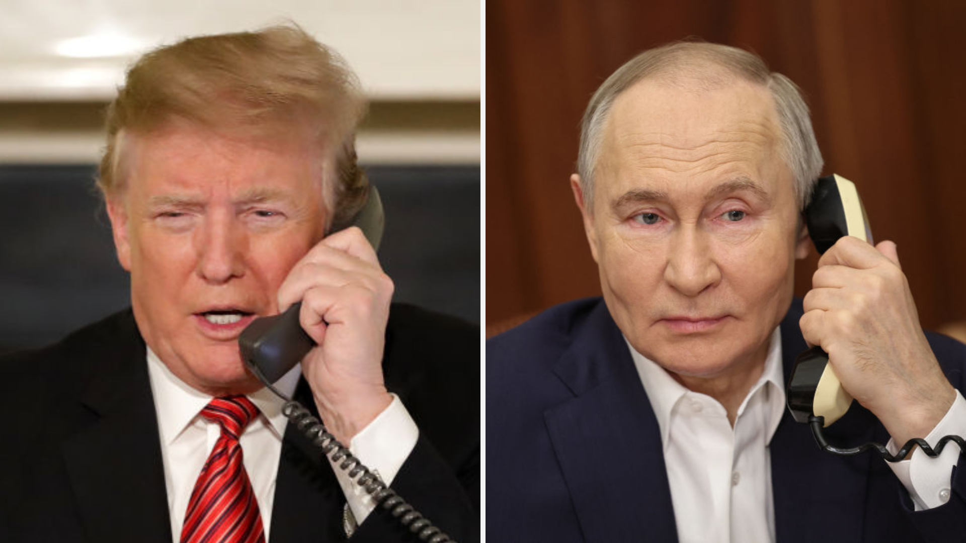 Donald Trump y Vladimir Putin al teléfono