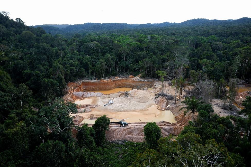 área de garimpo em Yanomami em Rraima