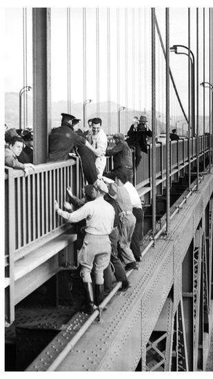 Uma intervenção para conter suicida na Golden Gate em 1941