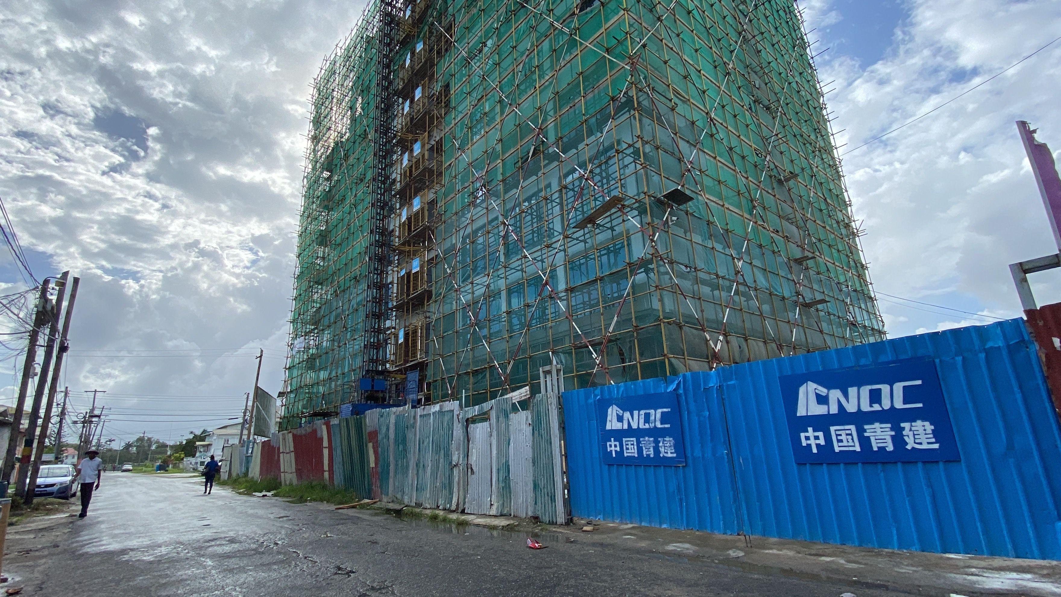 Hotel em construção na Guiana