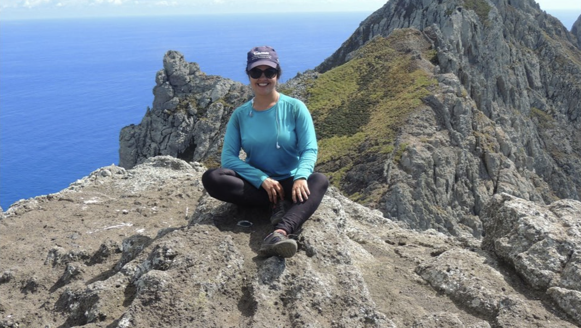 Selfie of Fernanda Avelar on Trindade Island