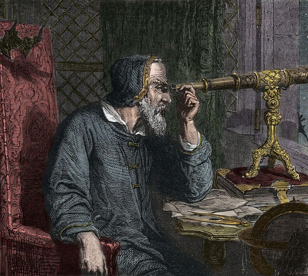 Retrato de Galileo Galilei.