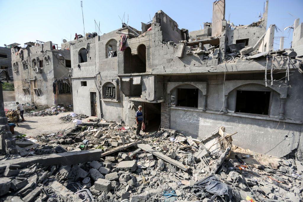 Estruturas destruídas pela guerra em Gaza 