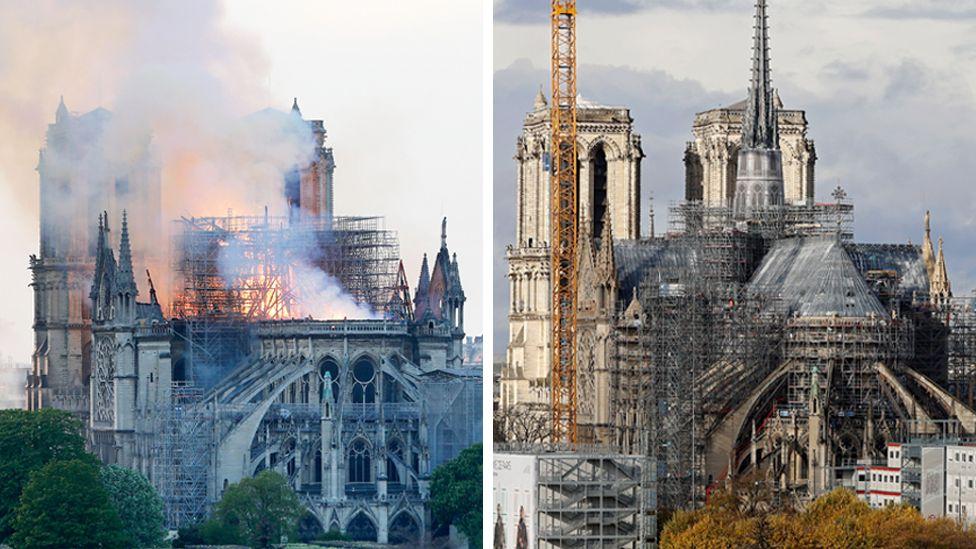 Gargoyles, stained glass and the spire: How Notre-Dame was restored