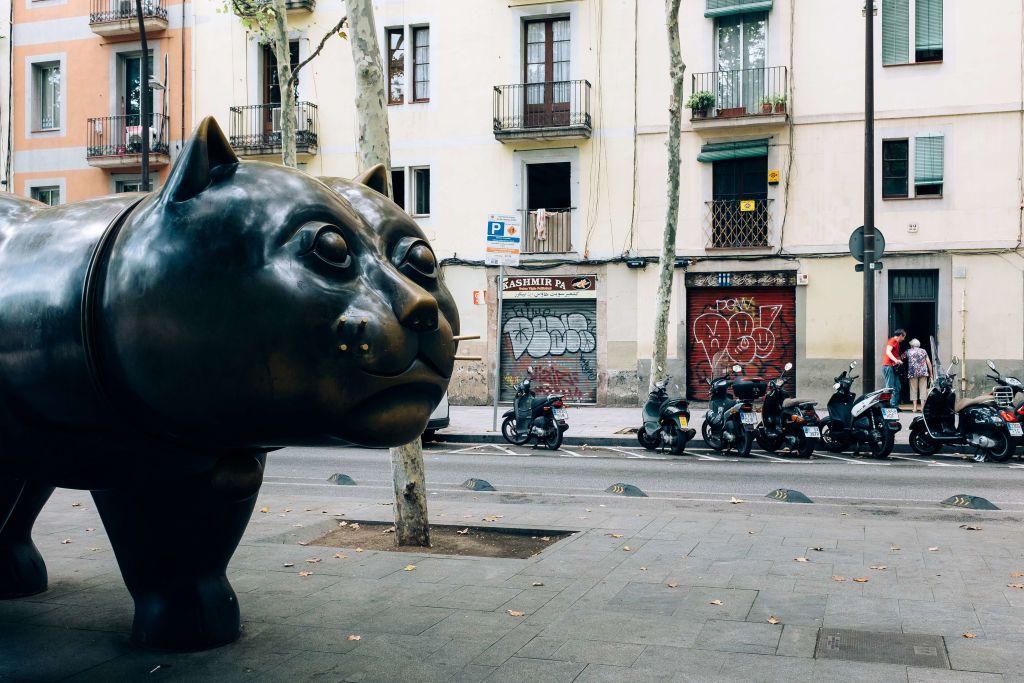 La escultura "Gato", de Fernando Botero