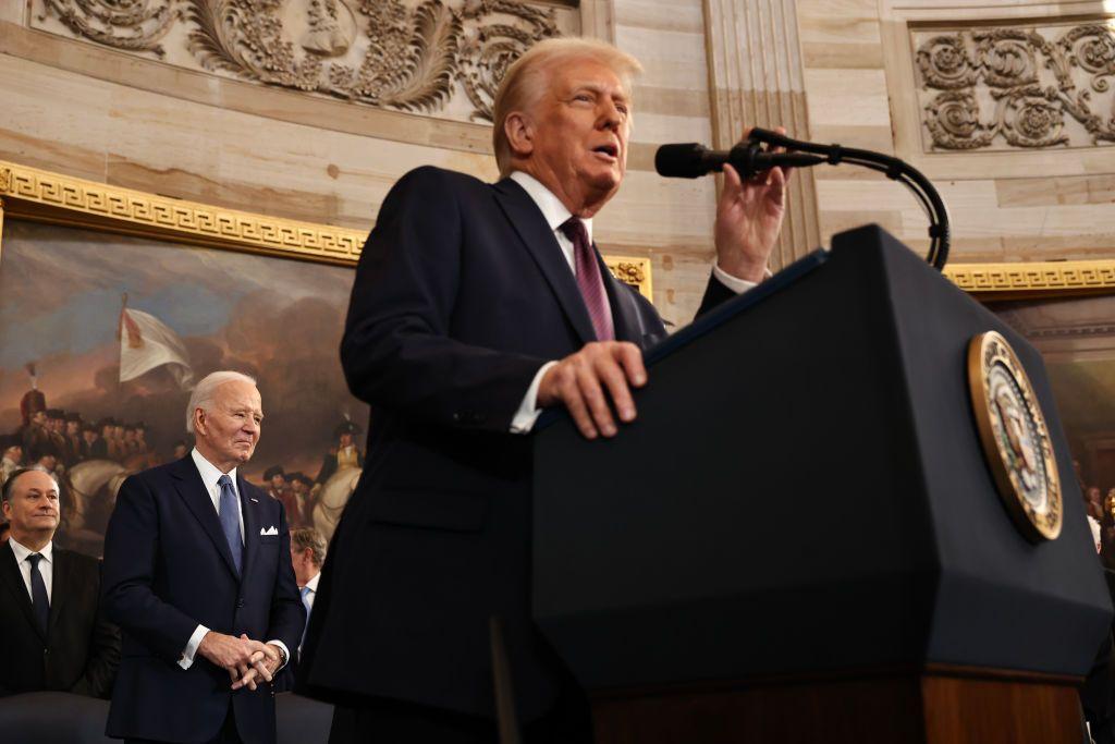 Donald Trump en su discurso inaugural