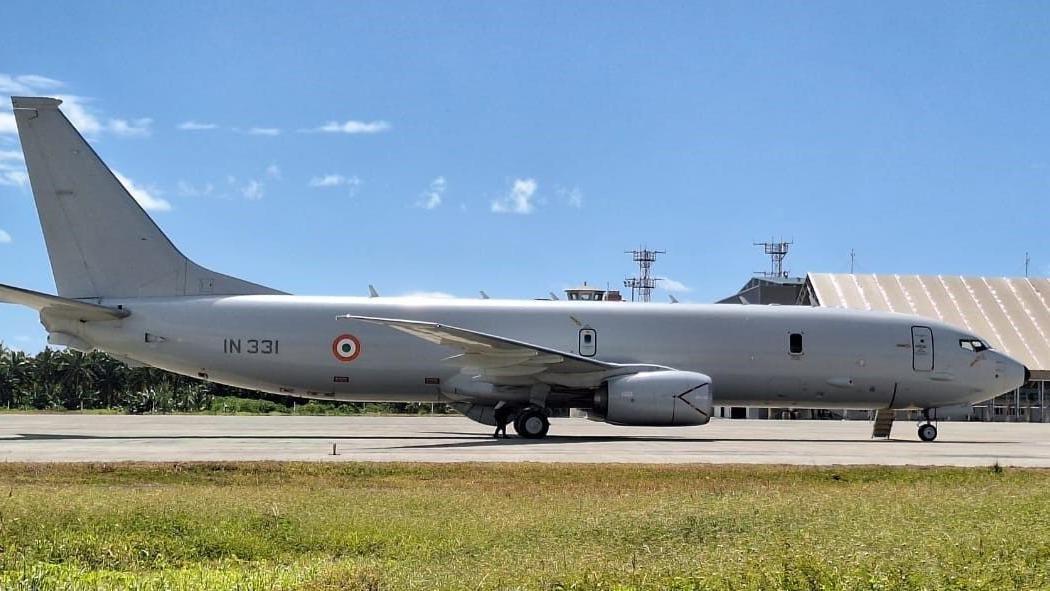 Indian plane on the runway, pictured 9 July 2024
