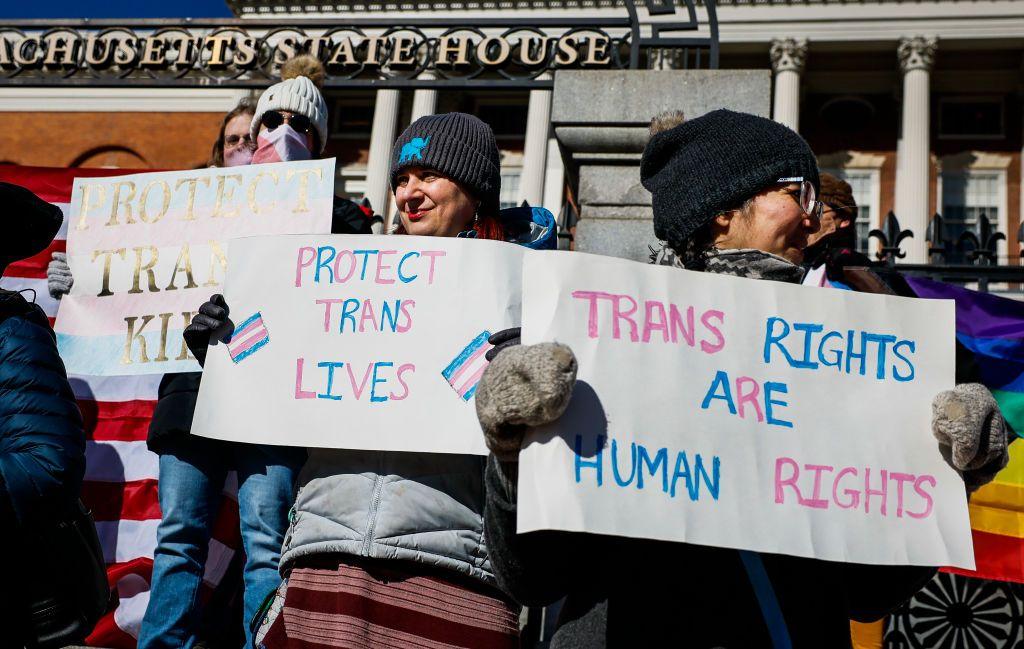 Protesta en defensa de los derechos de las personas trans.